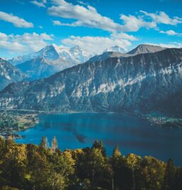 Lake and mountains in Switzerland