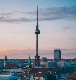 Berlin TV tower in the dawn