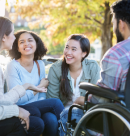 Study abroad for disabled students: photo of a group of students