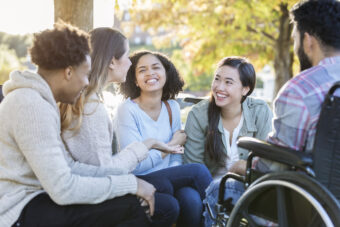 Study abroad for disabled students: photo of a group of students.