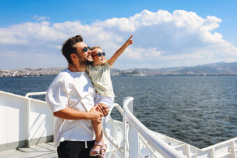 family on ferry