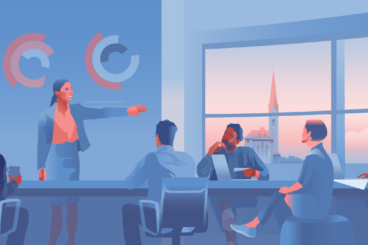 People working in the office illustration